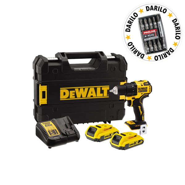 DEWALT AKU VRTALNIK 18 V 2,0Ah Li-Ion DCD708D2T + DARILO